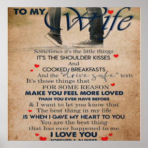 Póster Cita De Amor Para Esposa, Cumpleaños De Esposa, Pa