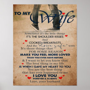 Póster Cita De Amor Para Esposa, Cumpleaños De Esposa, Pa