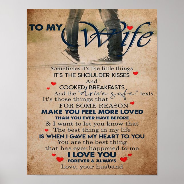 Póster Cita De Amor Para Esposa, Cumpleaños De Esposa, Pa (Frente)