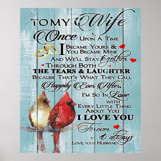 Póster Cita De Amor Para Esposa | Presencia De Moda Para  (Frente)