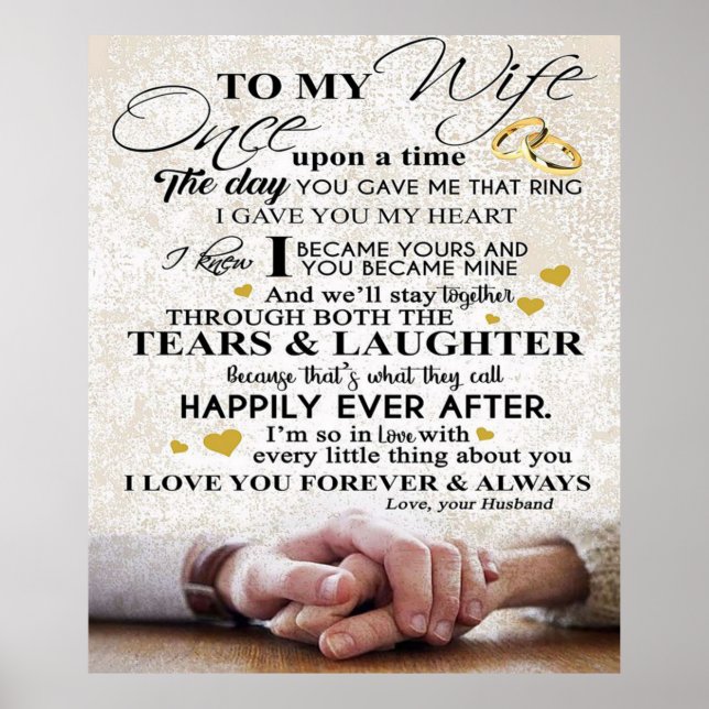 Póster Cita De Amor Para Esposa | Regalo de parejas coinc (Frente)