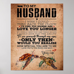 Póster Cita De Amor Para Idea De Regalo De Marido, Cumple