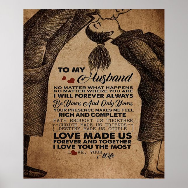 Póster Cita de amor para marido | Mejor Regalo Para El Ma (Frente)
