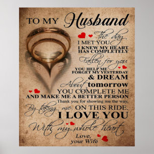 Póster Cita de amor para marido   Mejor Regalo Para El Ma