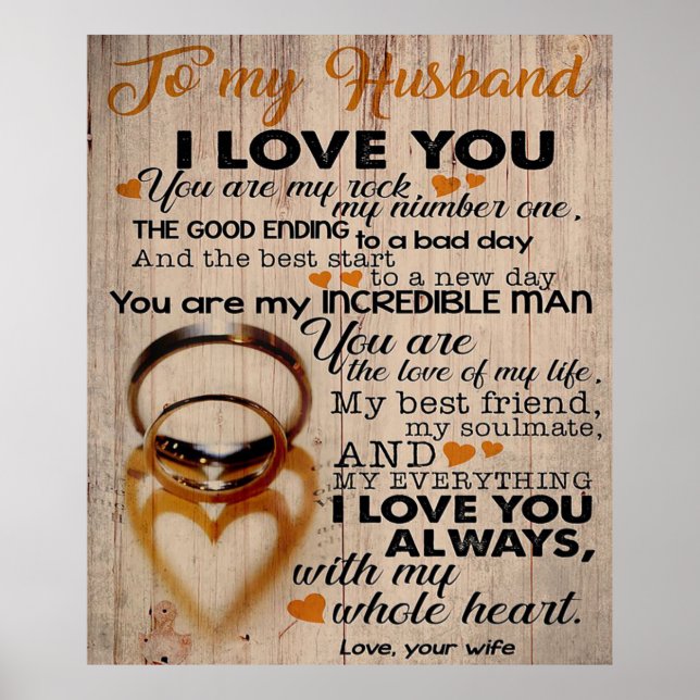 Póster Cita de amor para marido | Regalo Cuto Para Novio (Frente)