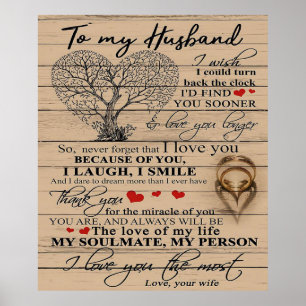 Póster Cita de amor para marido   Regalo Cuto Para Novio