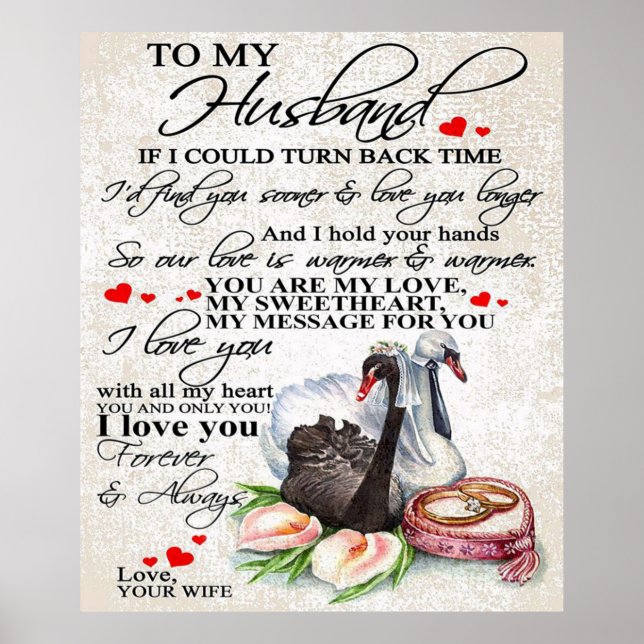 Póster Cita de amor para marido | Regalo Cuto Para Novio (Frente)