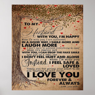 Póster Cita de amor para marido   Regalo Cuto Para Novio