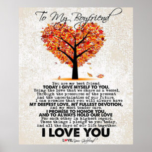 Póster Cita De Amor Para Novio Regalo de moda