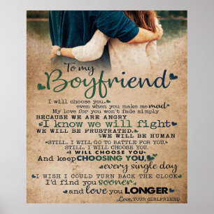 Póster Cita De Amor Para Novio Regalo de moda