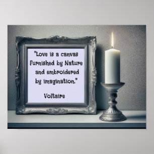 Póster Cita de amor - Voltaire