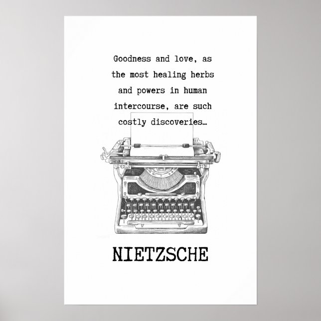 Póster Cita de amor y bondad inspiradora NIETZSCHE (Frente)