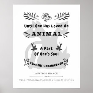 Póster Cita de animales