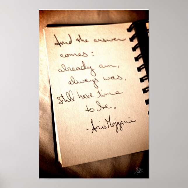 Póster Cita de Anis Mojgani [Art Print] (Frente)