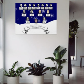 Póster Cita de antecedente de fotos de árbol de la famili