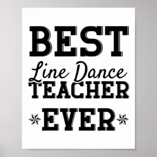 Póster Cita de bailarín de línea de baile divertida Line