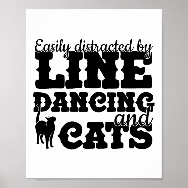 Póster Cita de bailarín de línea de baile divertida Line  (Frente)