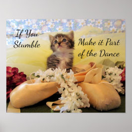 Póster Cita de baile inspirador - Poster gato/gatito