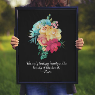 Póster Cita de Beauty Bouquet Rumi duradera