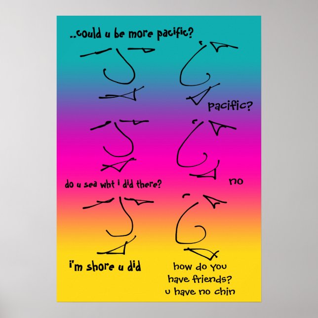 Póster Cita de Bizarre Talking Heads (Frente)