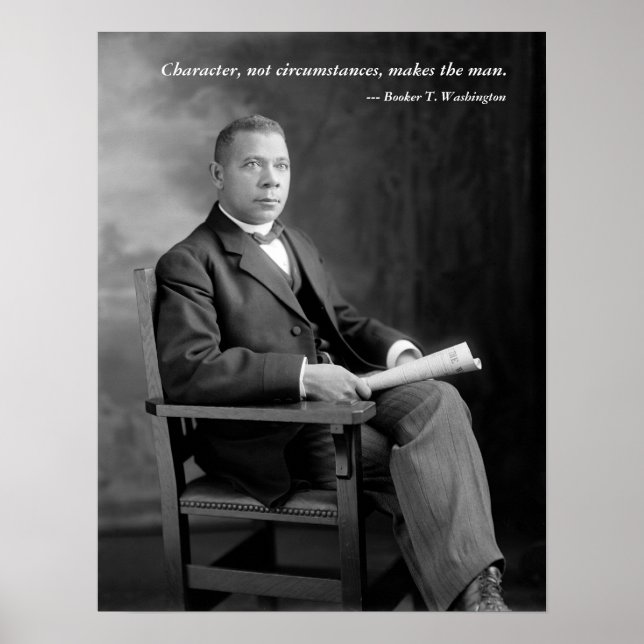 Póster Cita de Booker T. Washington (Frente)