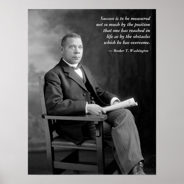 Póster Cita de Booker T. Washington (Frente)