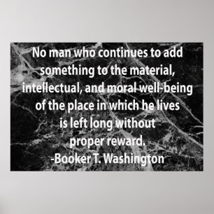 Póster Cita de Booker T. Washington