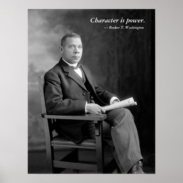 Póster Cita de Booker T. Washington (Frente)