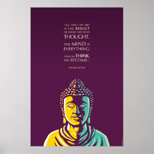 Póster Cita de Buda: La mente lo es todo