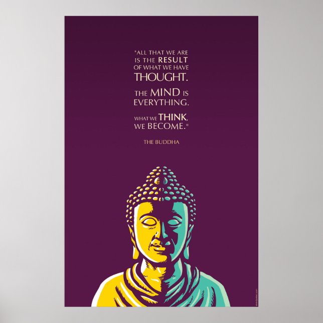 Póster Cita de Buda: La mente lo es todo (Frente)