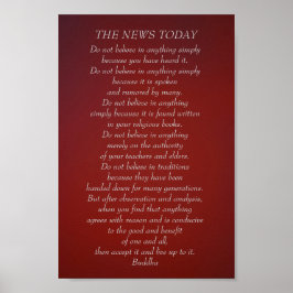 Póster Cita de Buda No crean News Today
