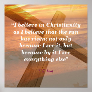 Póster Cita de C. S. Lewis sobre el cristianismo