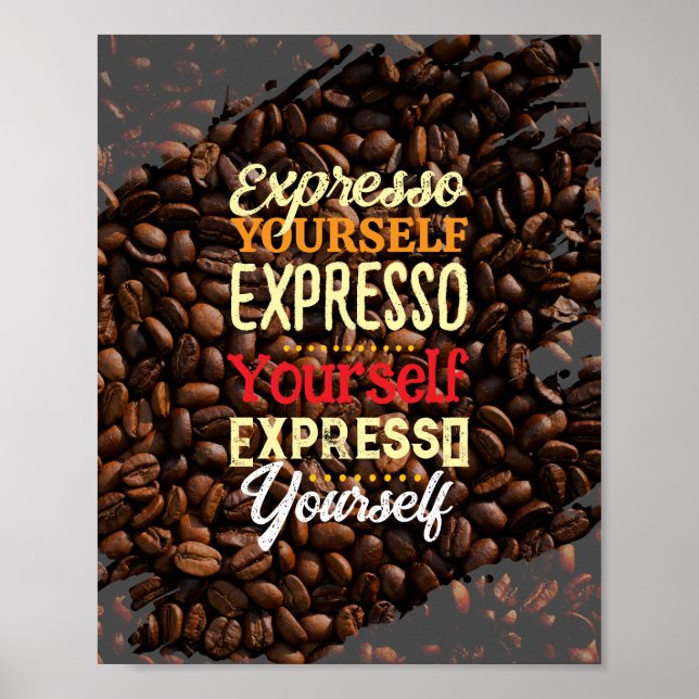 Póster Cita de café de Expresso (Frente)