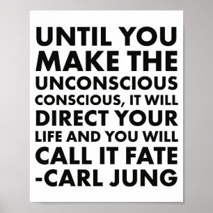 Póster Cita de Carl Jung poco concisa