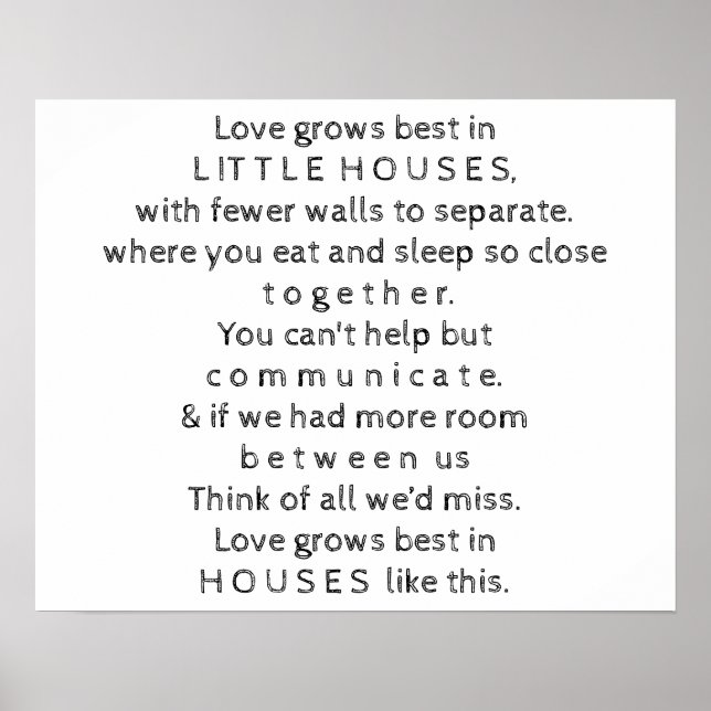 Póster Cita de casas pequeñas (Frente)