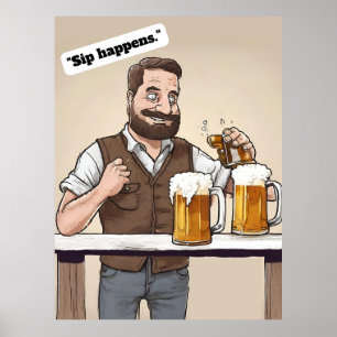 Póster Cita de cerveza
