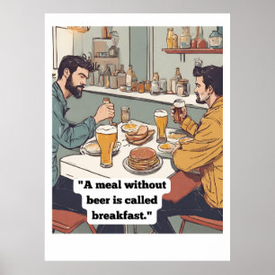 Póster Cita de cerveza