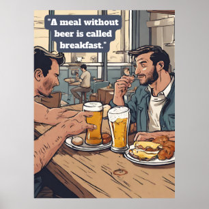 Póster Cita de cerveza