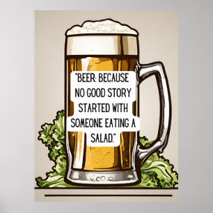 Póster Cita de cerveza