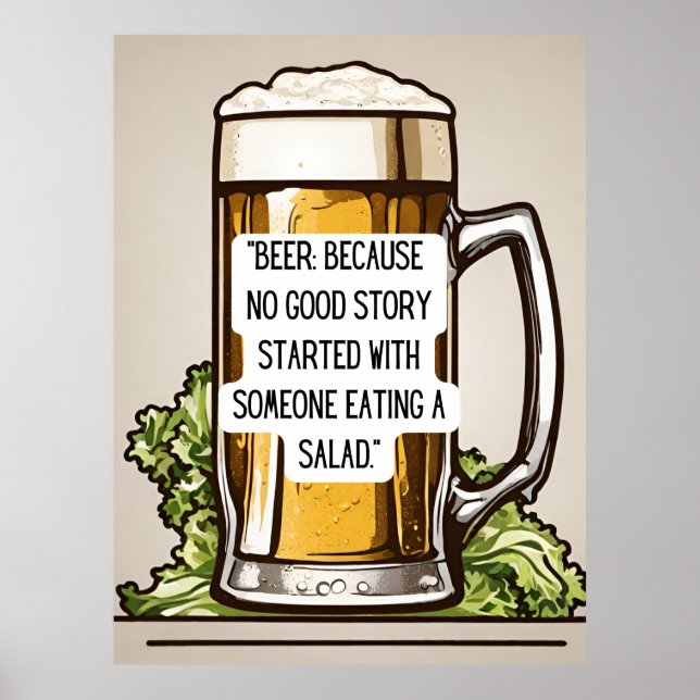 Póster Cita de cerveza (Frente)