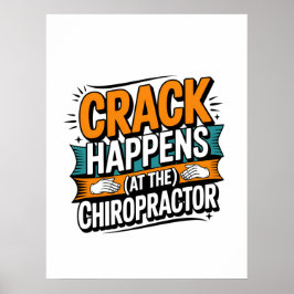 Póster Cita de Chiropractica divertida Humor de choque de
