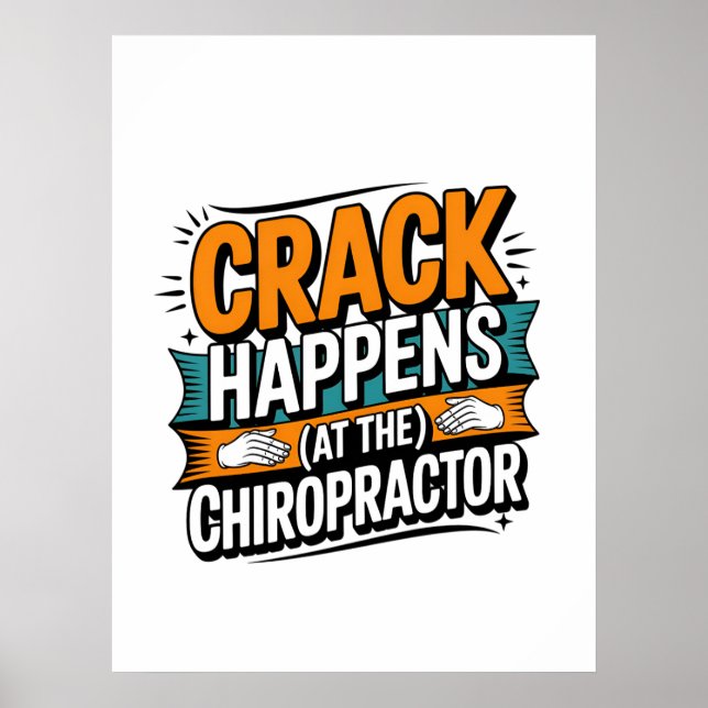 Póster Cita de Chiropractica divertida Humor de choque de (Frente)