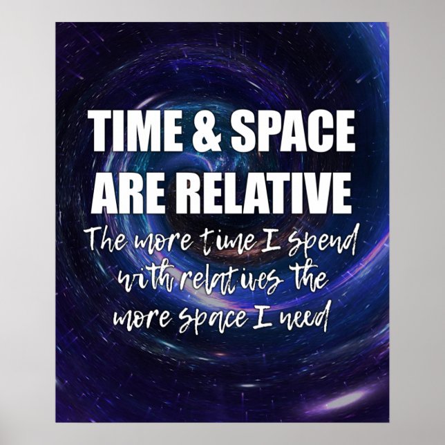 Póster Cita de ciencia divertida para la familia TIME and (Frente)