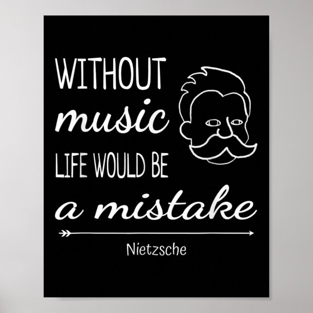 Póster Cita de citas de Friedrich Nietzsche (Frente)
