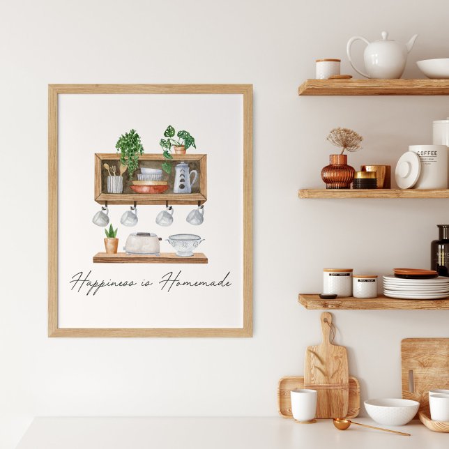 Póster Cita de cocina de color boho (In situ)