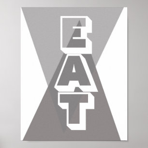 Póster cita de cocina moderna poster como tipografía