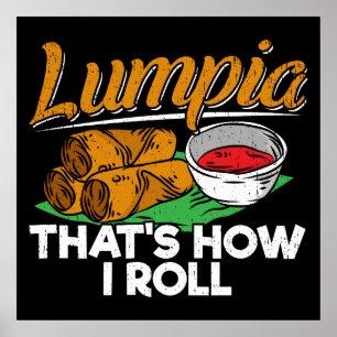 Póster Cita de comida Lumpia filipina de Filipinas