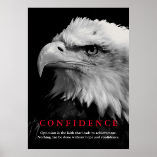 Póster Cita de confianza motivacional de águila