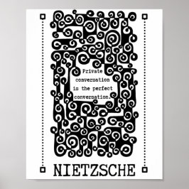 Póster Cita de CONVERSACIÓN perfecta de Nietzsche