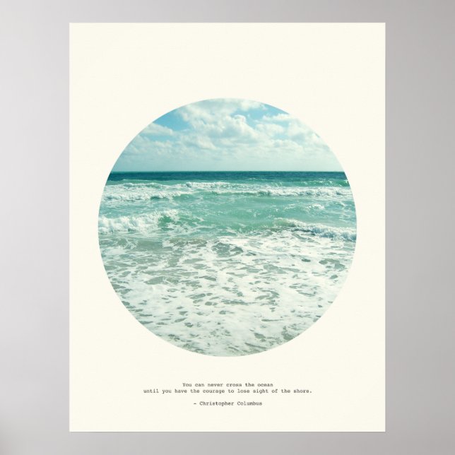 Póster Cita de Cristóbal Colón (Frente)